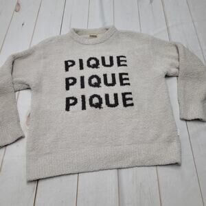 Gelato Pique logo front spellout fuzzy fluffy sweater pullover